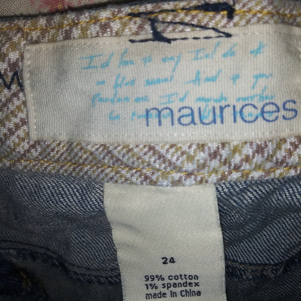 24 Maurices w44 L25 Denim Jean Mini Skirt - Picture 3 of 3